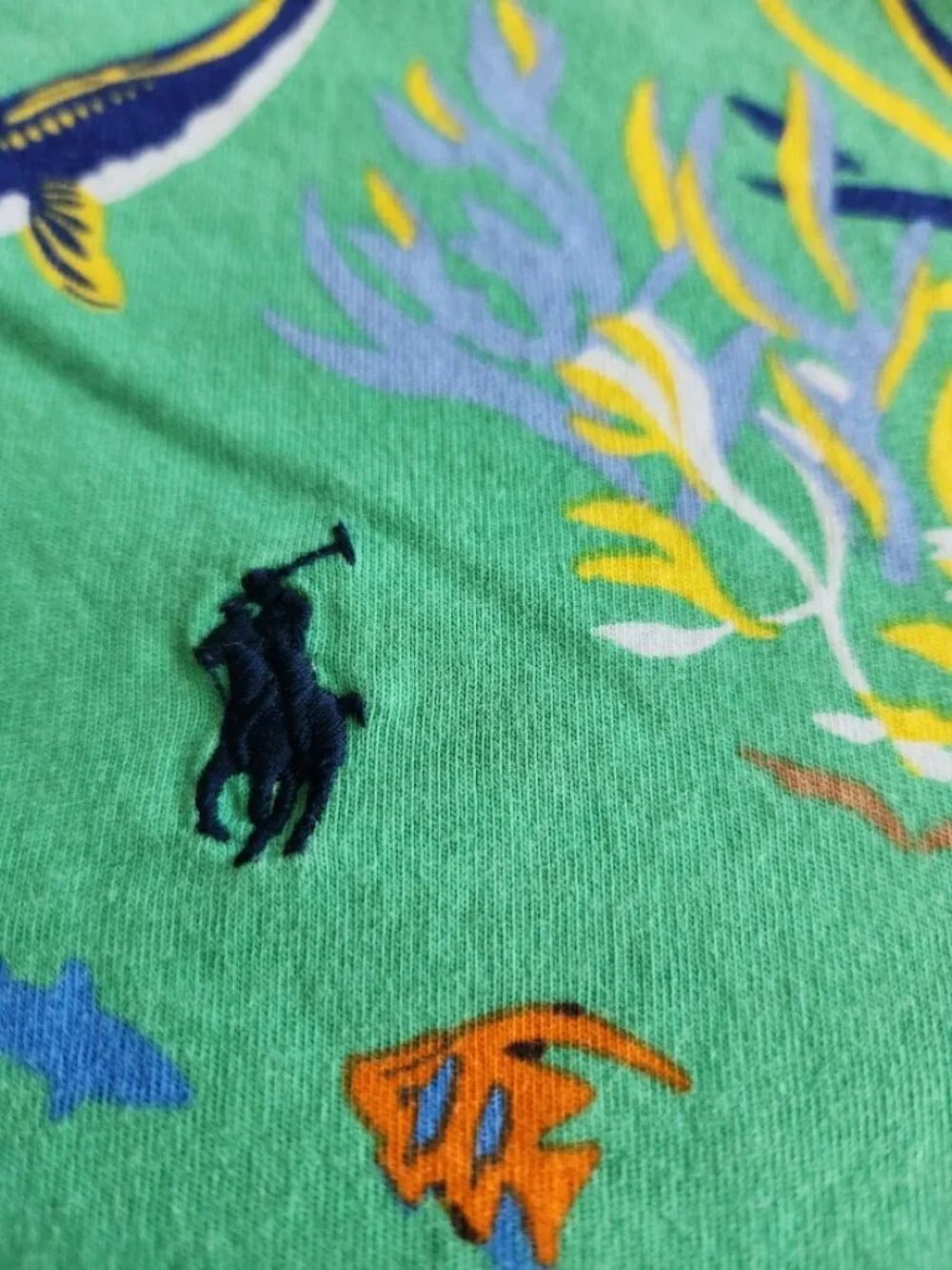 Polo Ralph Lauren Mens Diving Bear All Over Print Graphic T Shirt XL Rare